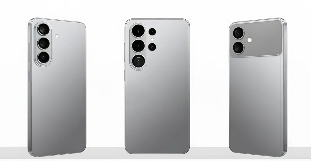 Дизайн Samsung Galaxy S26, S26+ и S26 Ultra